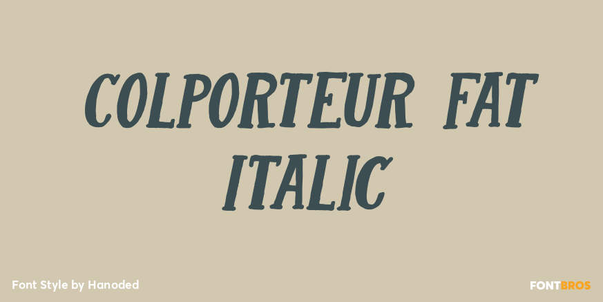 Colporteur Fat Italic Poster