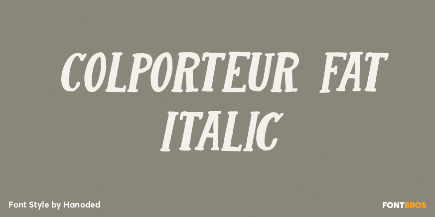 Colporteur Fat Italic Poster