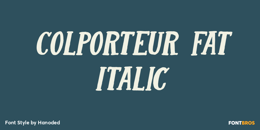 Colporteur Fat Italic Poster