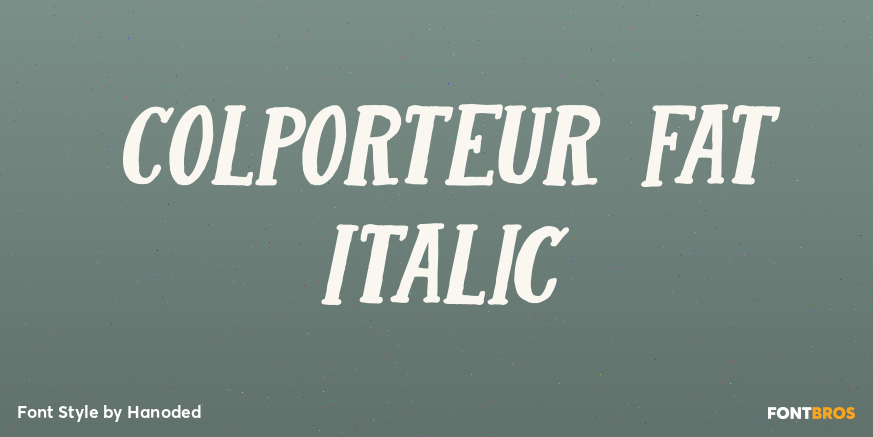 Colporteur Fat Italic Poster