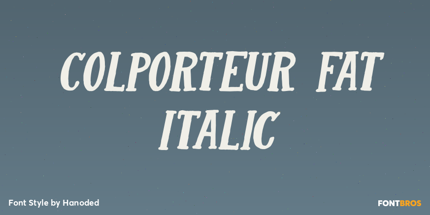 Colporteur Fat Italic Poster