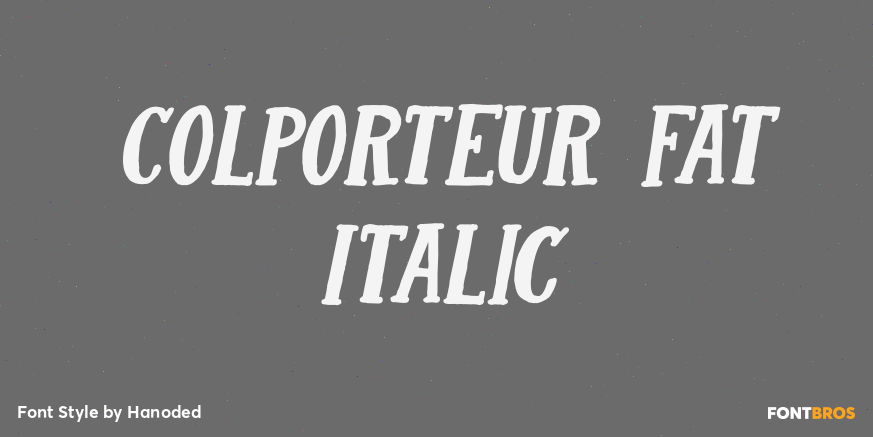 Colporteur Fat Italic Poster