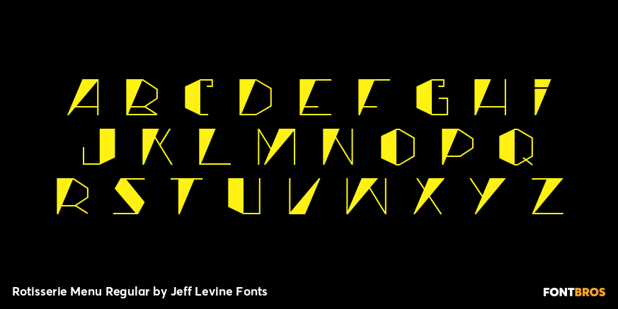 Rotisserie Menu Regular Font Poster #2