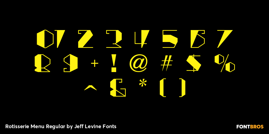 Rotisserie Menu Regular Font Poster #4