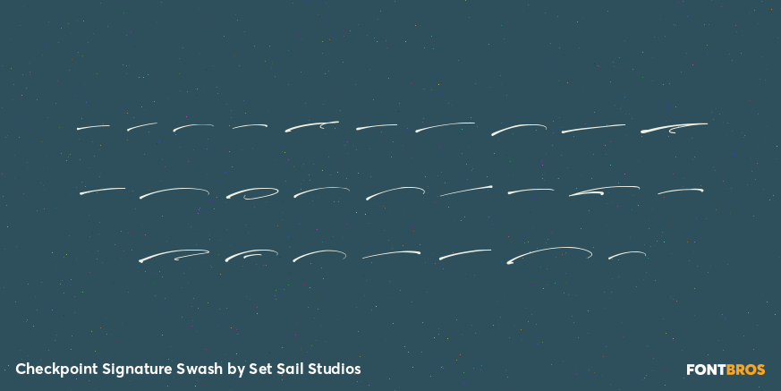 Checkpoint Signature Swash Font Poster #3