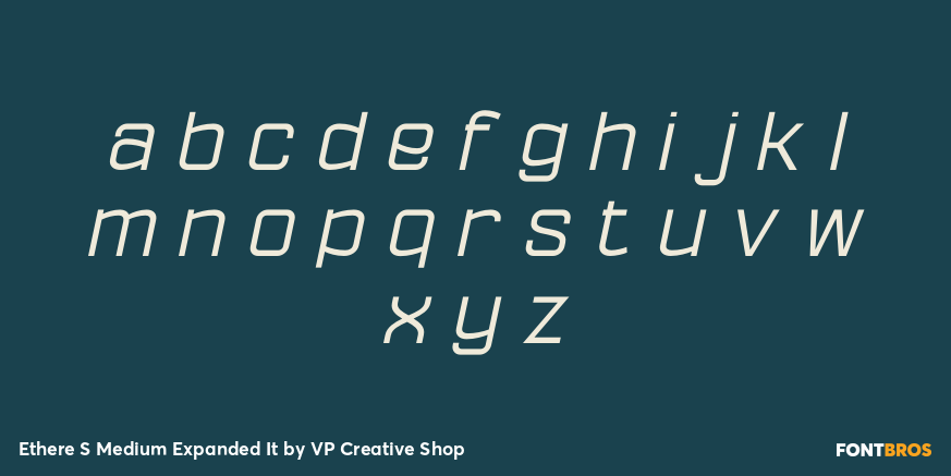 Ethere S Medium Expanded It Font Poster #3