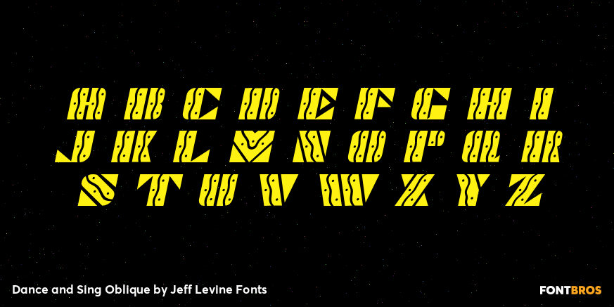 Dance and Sing Oblique Font Poster #2