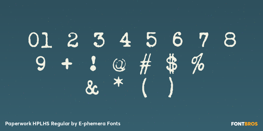 Paperwork HPLHS Regular Font Poster #1