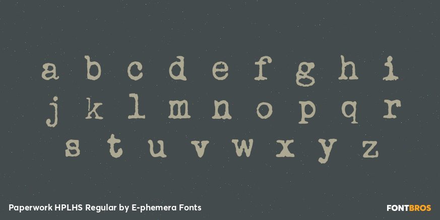 Paperwork HPLHS Regular Font Poster #3