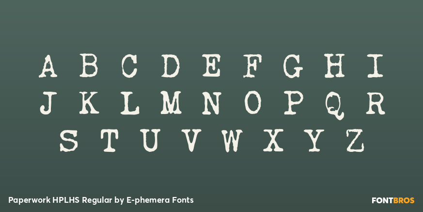 Paperwork HPLHS Regular Font Poster #1