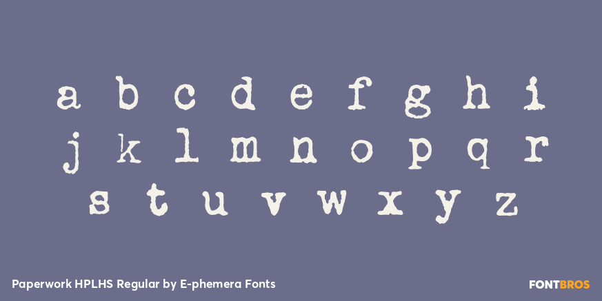 Paperwork HPLHS Regular Font Poster #1