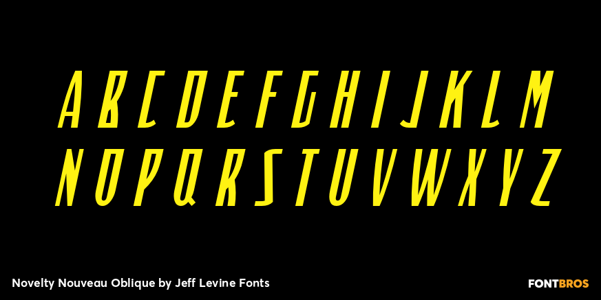 Novelty Nouveau Oblique Font Poster #3