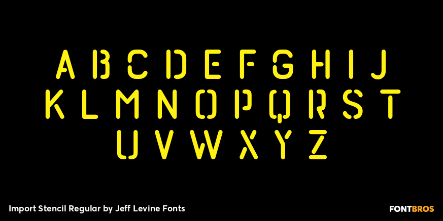 Import Stencil Regular Font Poster #3
