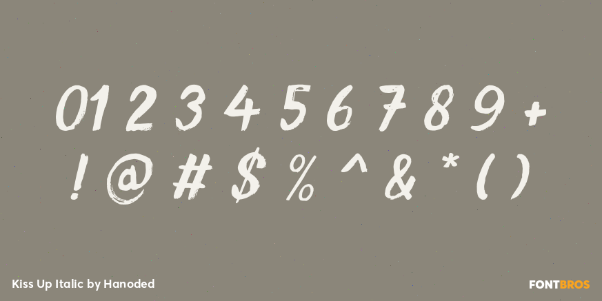 Kiss Up Italic Font Poster #1