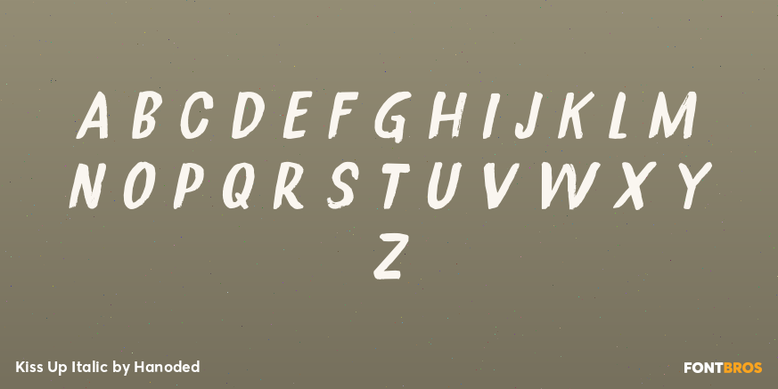 Kiss Up Italic Font Poster #2