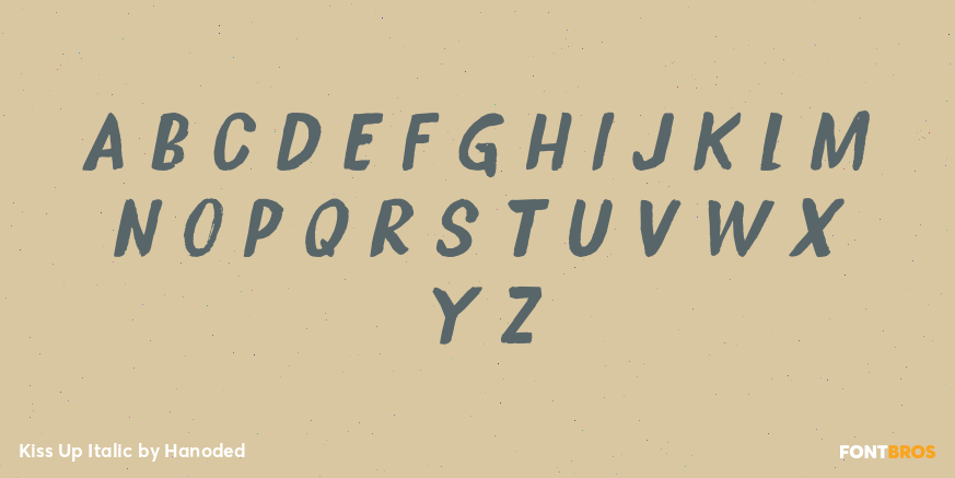 Kiss Up Italic Font Poster #3