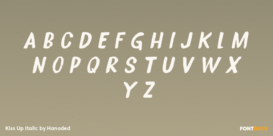 Kiss Up Italic Font Poster #1