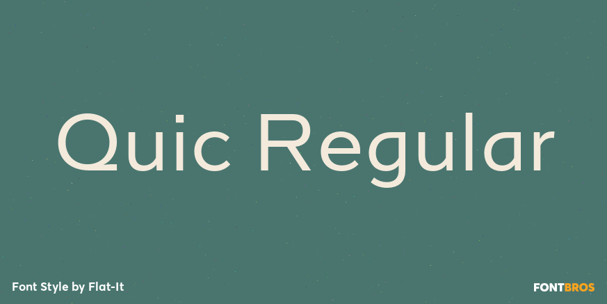 Quic Regular Font Poster #1