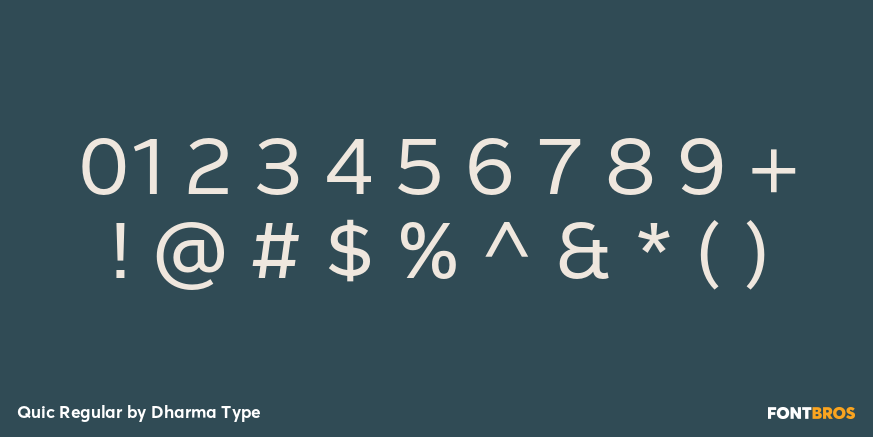 Quic Regular Font Poster #4