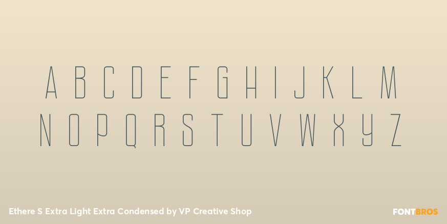 Ethere S Extra Light Extra Condensed Font Poster #2