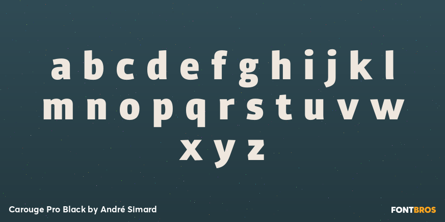 Carouge Pro Black Font Poster #1