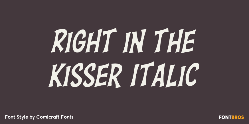 Right in the Kisser Italic Poster
