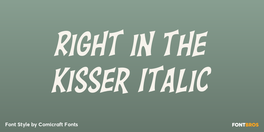 Right in the Kisser Italic Poster