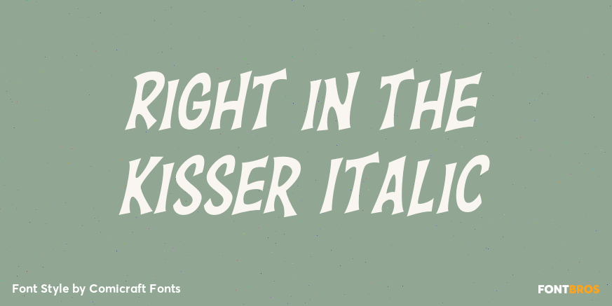Right in the Kisser Italic Poster