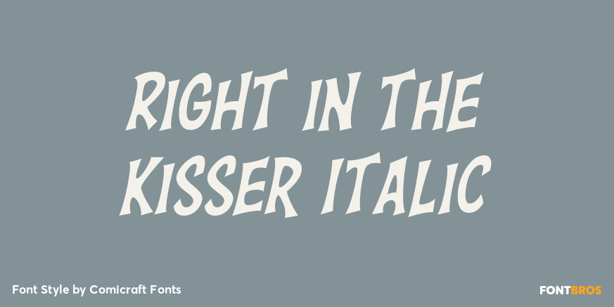 Right in the Kisser Italic Poster