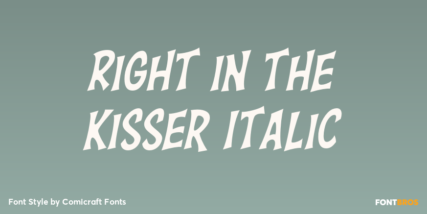 Right in the Kisser Italic Poster