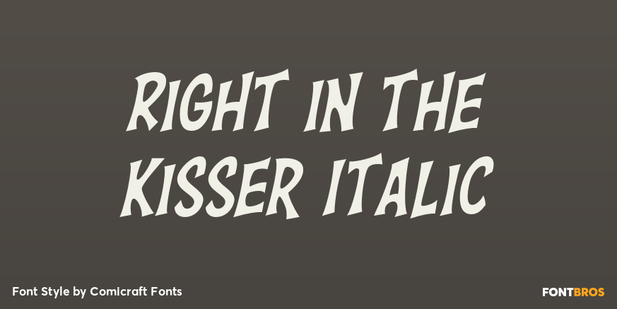 Right in the Kisser Italic Poster