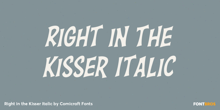 Right in the Kisser Italic Poster