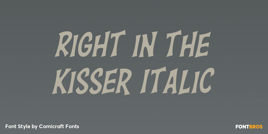 Right in the Kisser Italic Poster