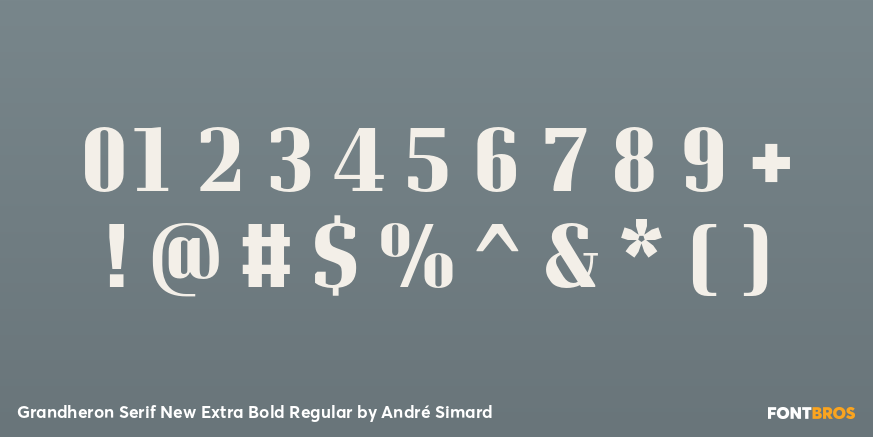 Grandheron Serif New Extra Bold Regular Font Poster #4