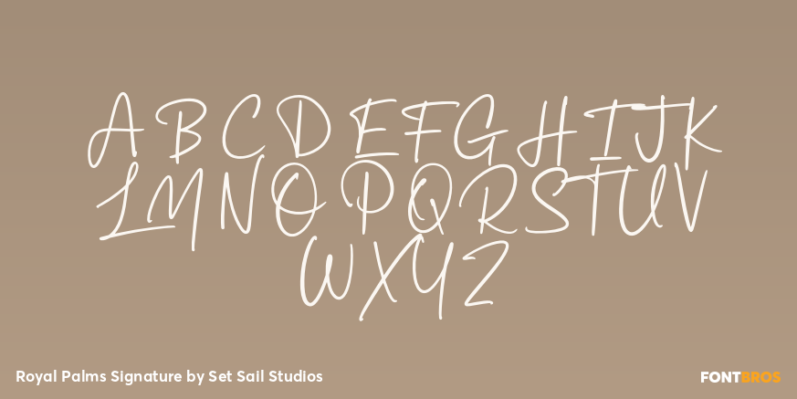 Royal Palms Signature Font Poster #2