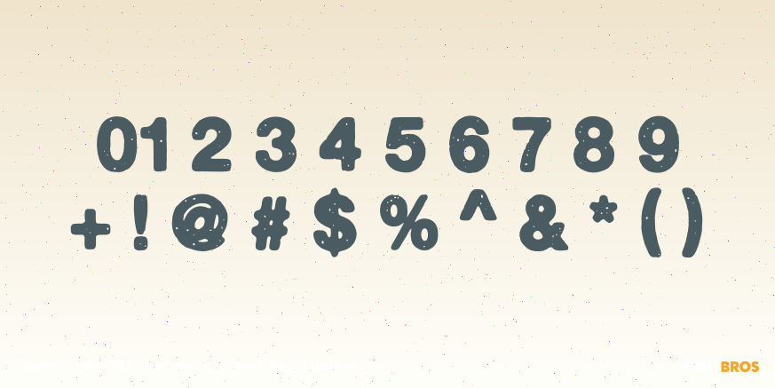 Generic G80-RD Standard Font Poster #1