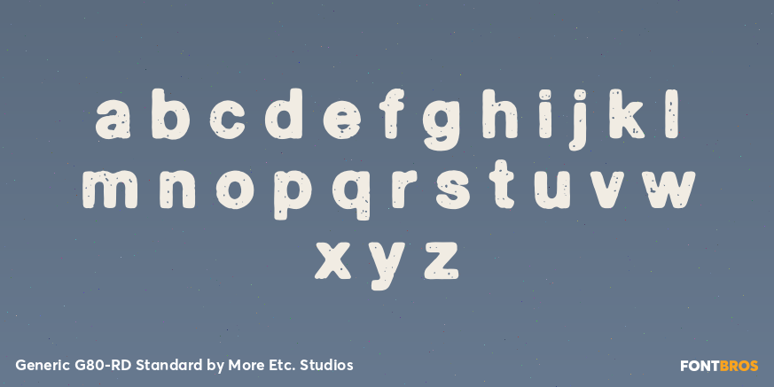 Generic G80-RD Standard Font Poster #3