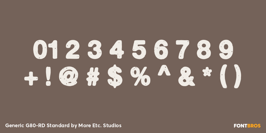 Generic G80-RD Standard Font Poster #4