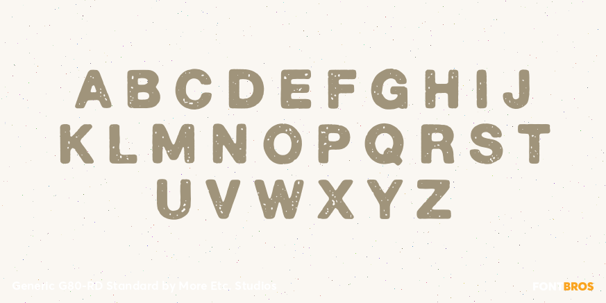Generic G80-RD Standard Font Poster #1