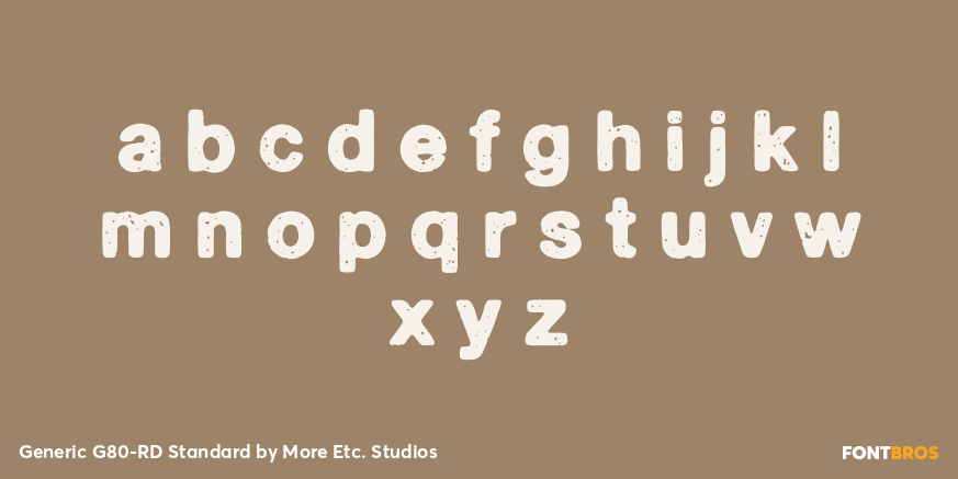 Generic G80-RD Standard Font Poster #1