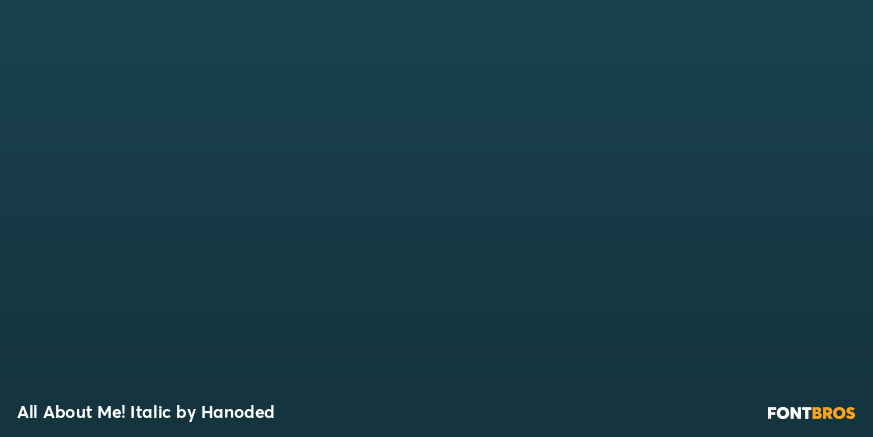 All About Me! Italic Poster