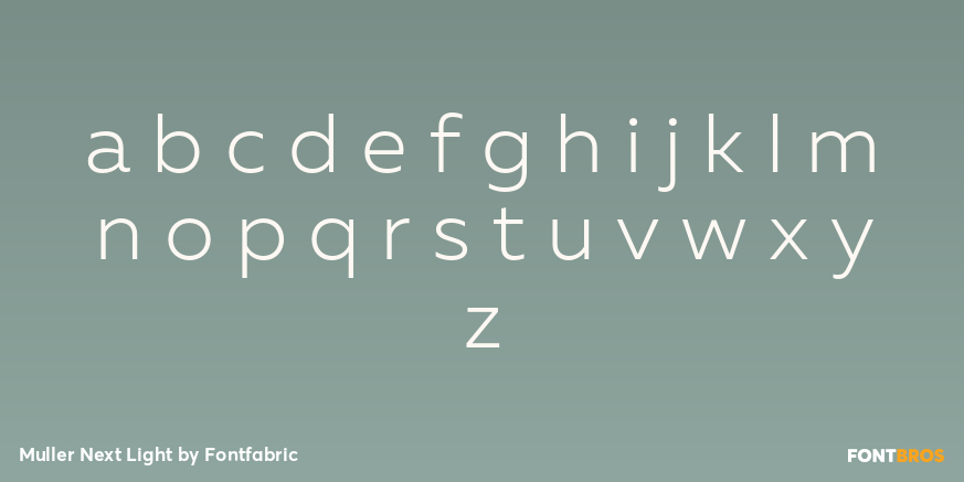 Muller Next Light Font Poster #3