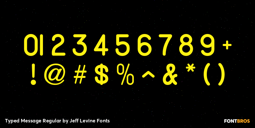 Typed Message Regular Font Poster #4