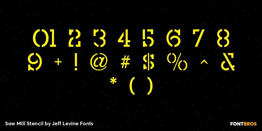 Saw Mill Stencil Font Poster #4