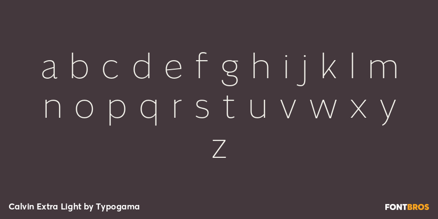 Calvin Extra Light Font Poster #3