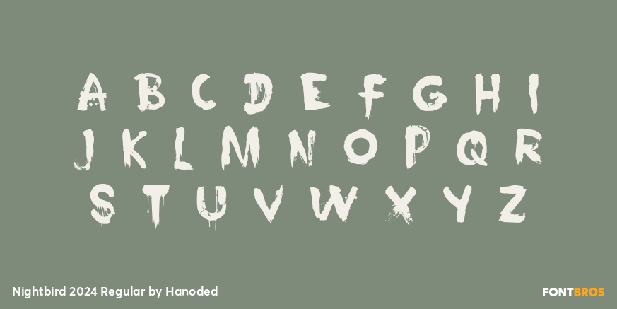 Nightbird 2024 Regular Font Poster #2