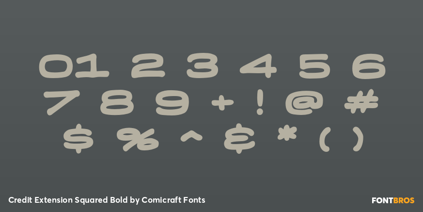 Credit Extension Squared Bold Font Poster #4