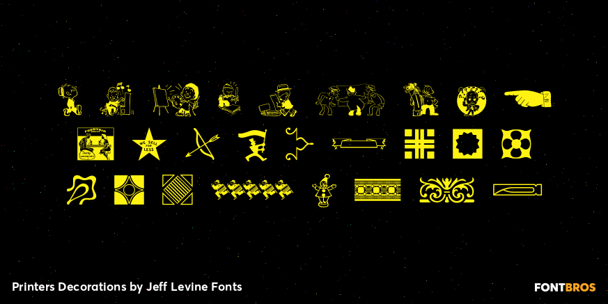 Printers Decorations Font Poster #3
