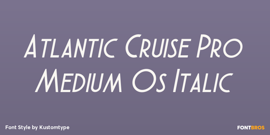 Atlantic Cruise Pro Medium Os Italic Poster