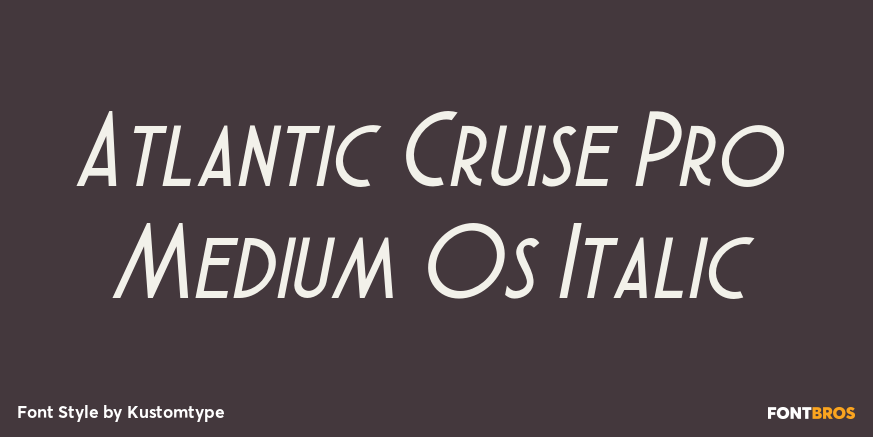 Atlantic Cruise Pro Medium Os Italic Poster